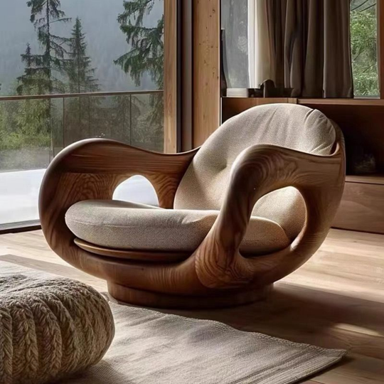 KELSO Solid Wood Lounge Chair - Cassa Haus Singapore