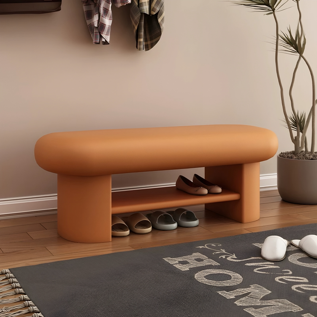 VARELLI Modern Entryway Bench With Shoe Rack