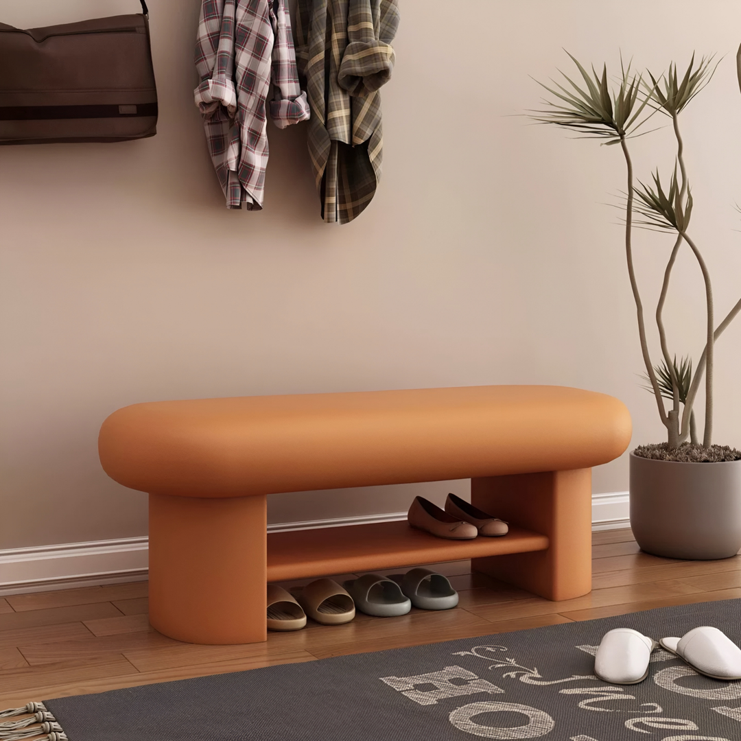 VARELLI Modern Entryway Bench With Shoe Rack