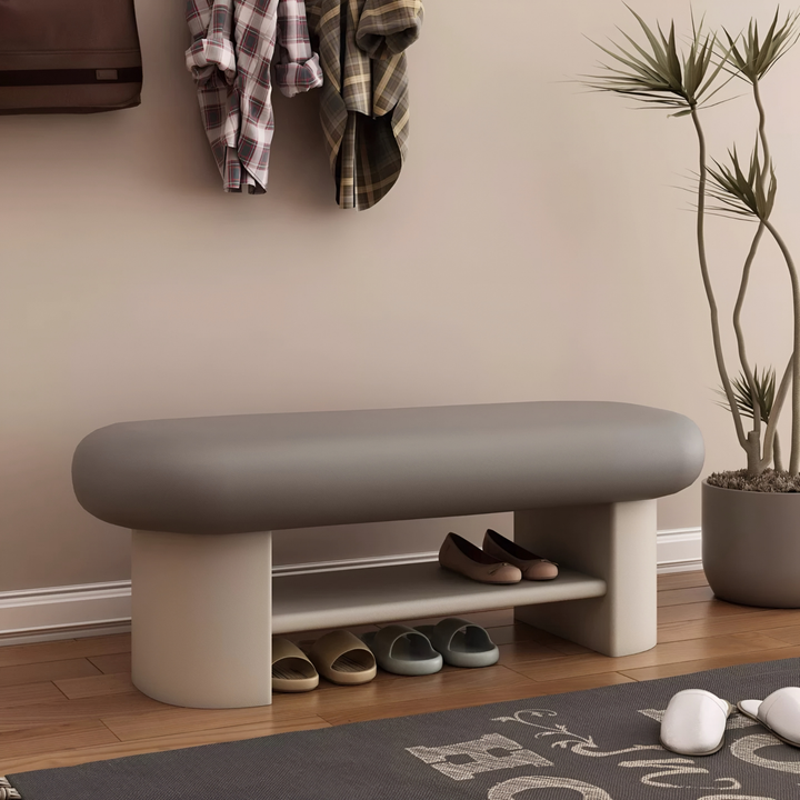 VARELLI Modern Entryway Bench With Shoe Rack