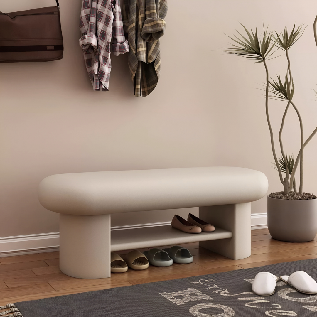 VARELLI Modern Entryway Bench With Shoe Rack