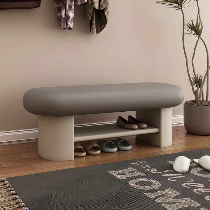 VARELLI Modern Entryway Bench With Shoe Rack