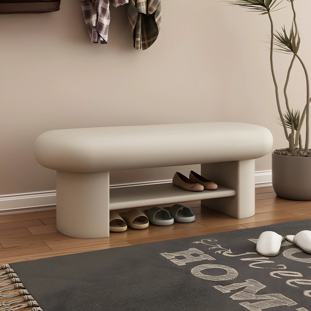 VARELLI Modern Entryway Bench With Shoe Rack