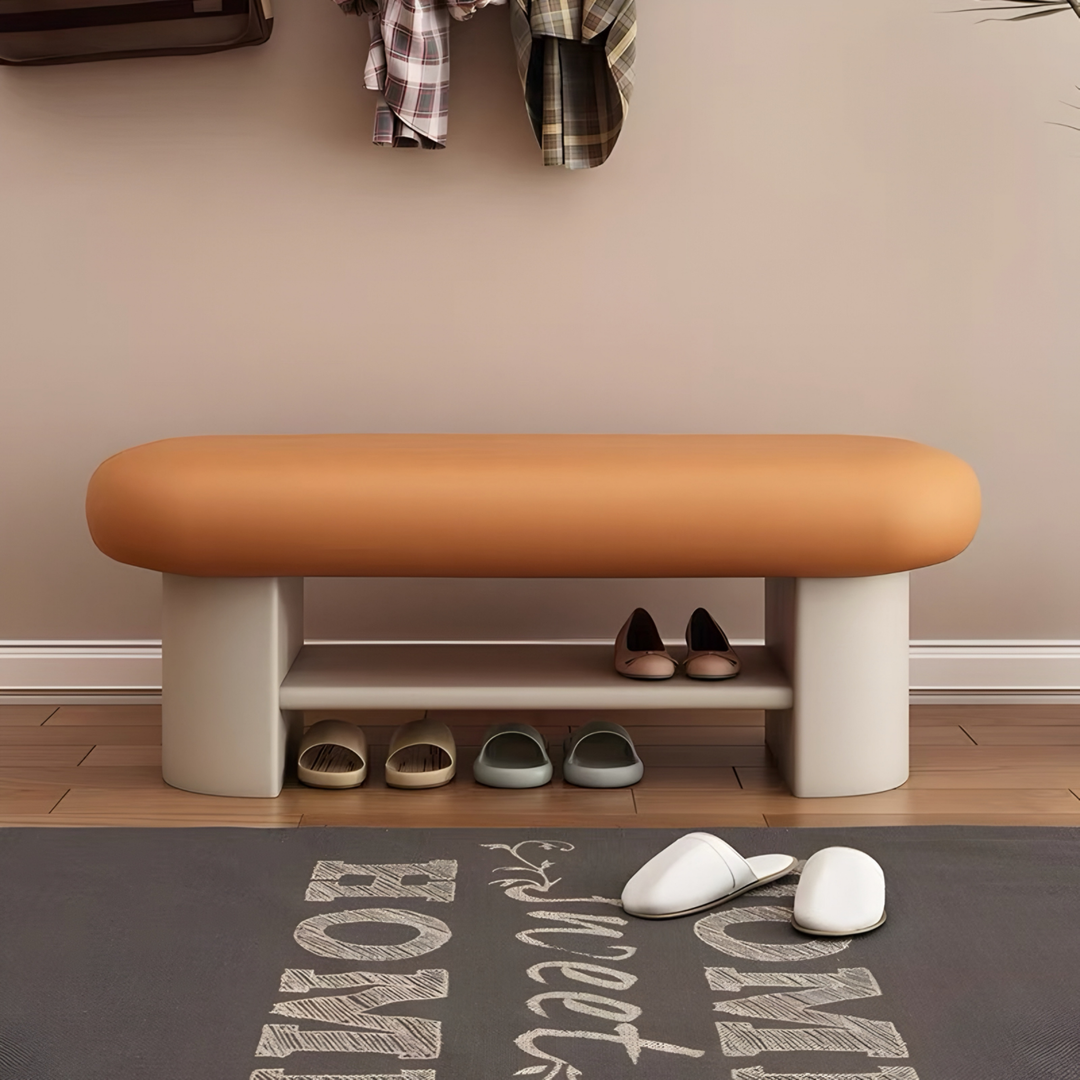 VARELLI Modern Entryway Bench With Shoe Rack