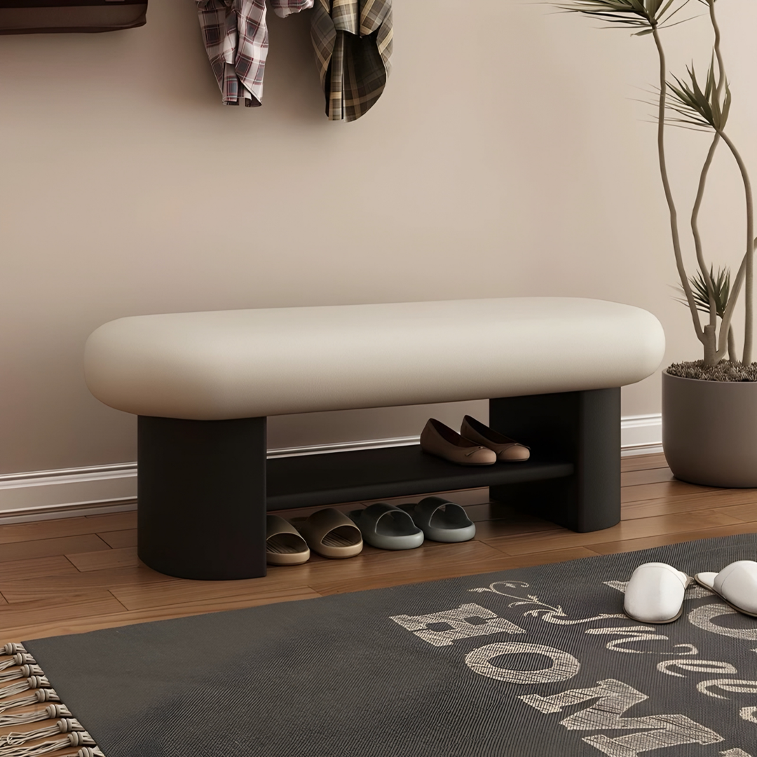 VARELLI Modern Entryway Bench With Shoe Rack
