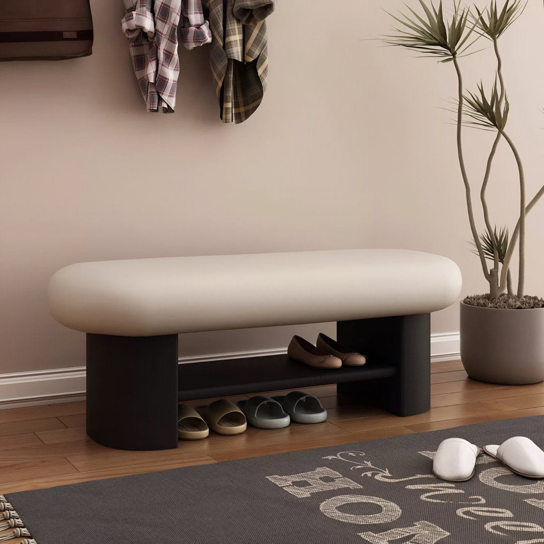 VARELLI Modern Entryway Bench With Shoe Rack