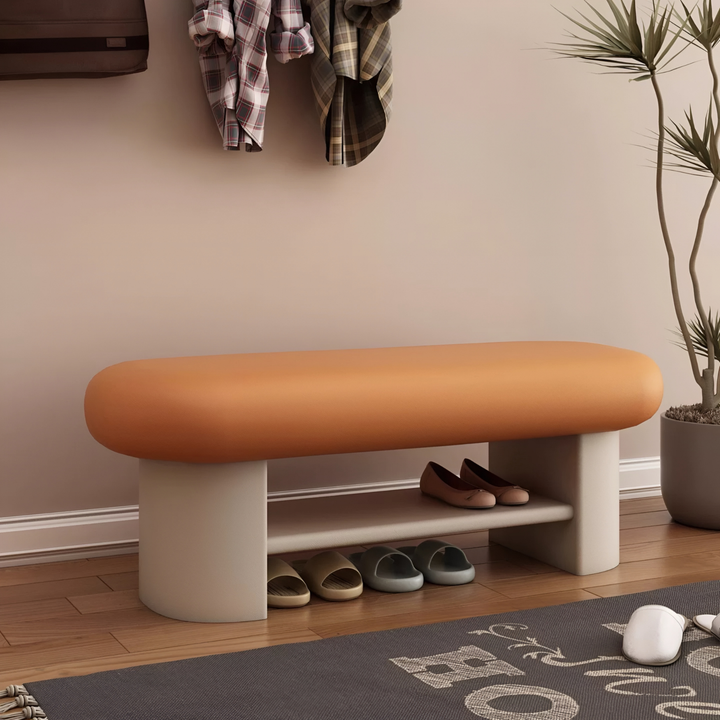 VARELLI Modern Entryway Bench With Shoe Rack