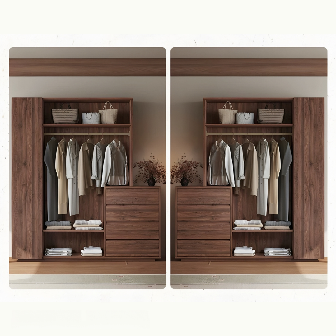 TALBRIS Solid Oak Wood Wardrobe