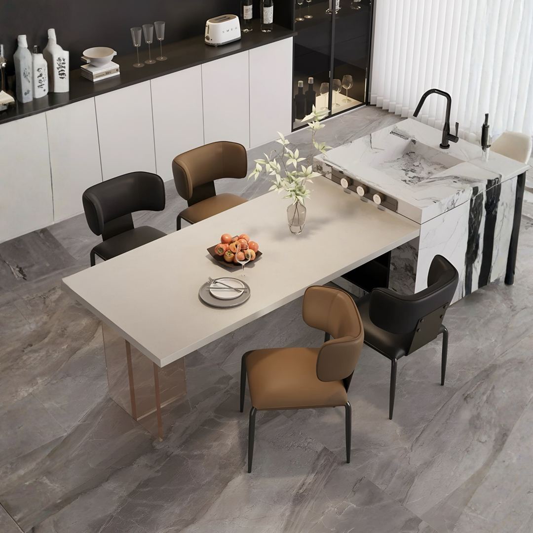 DARIEN Modern Scratch Proof Leather Dining Chair - Cassa Haus Singapore