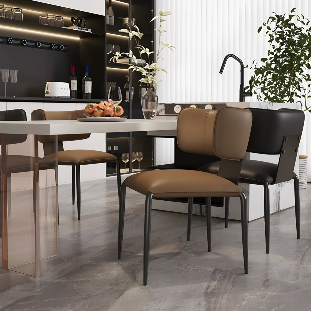 DARIEN Modern Scratch Proof Leather Dining Chair - Cassa Haus Singapore