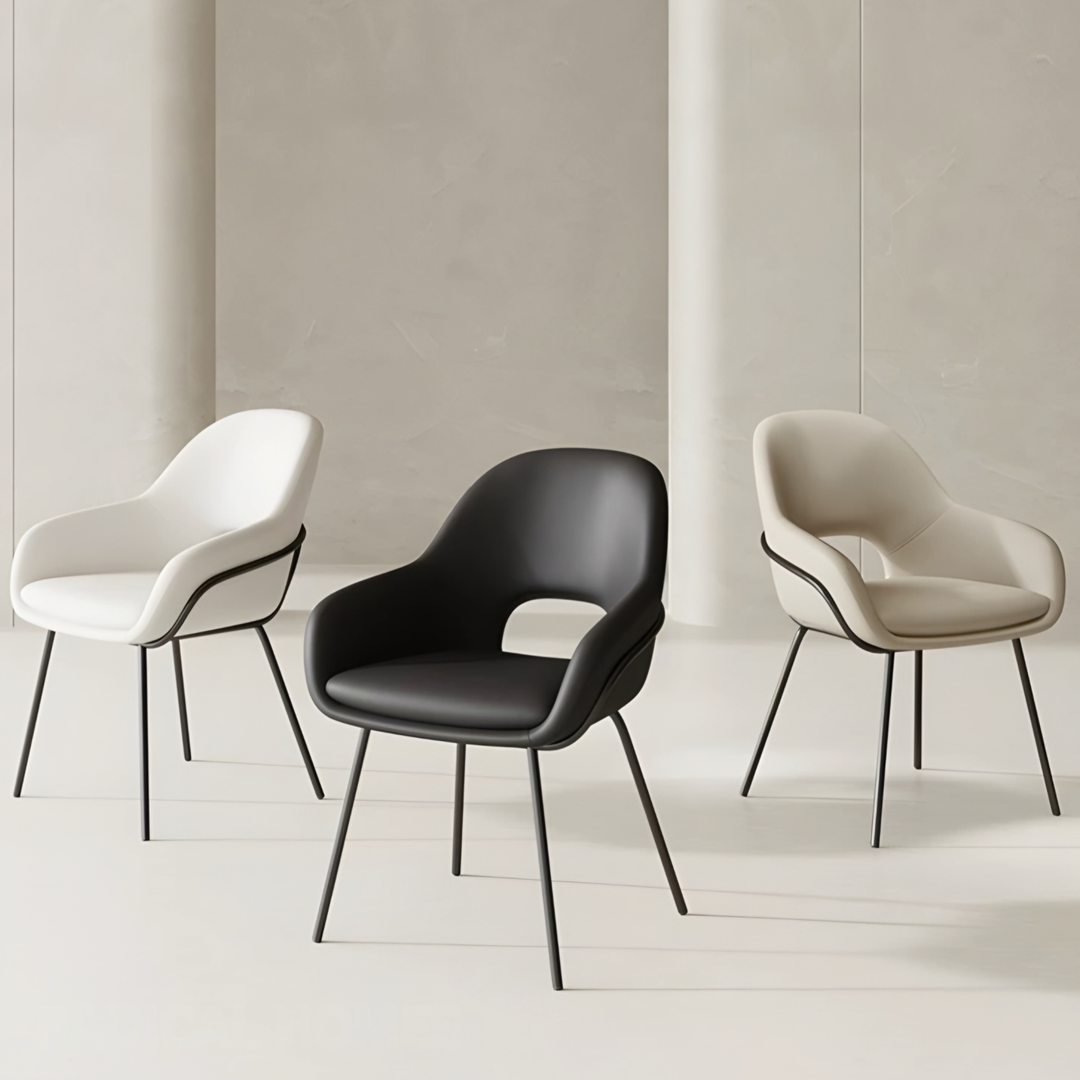 BRIAR Modern Minimalist Leather Dining Chair