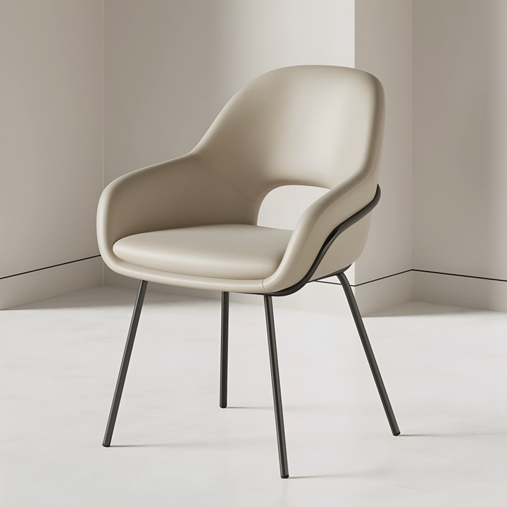 BRIAR Modern Minimalist Leather Dining Chair