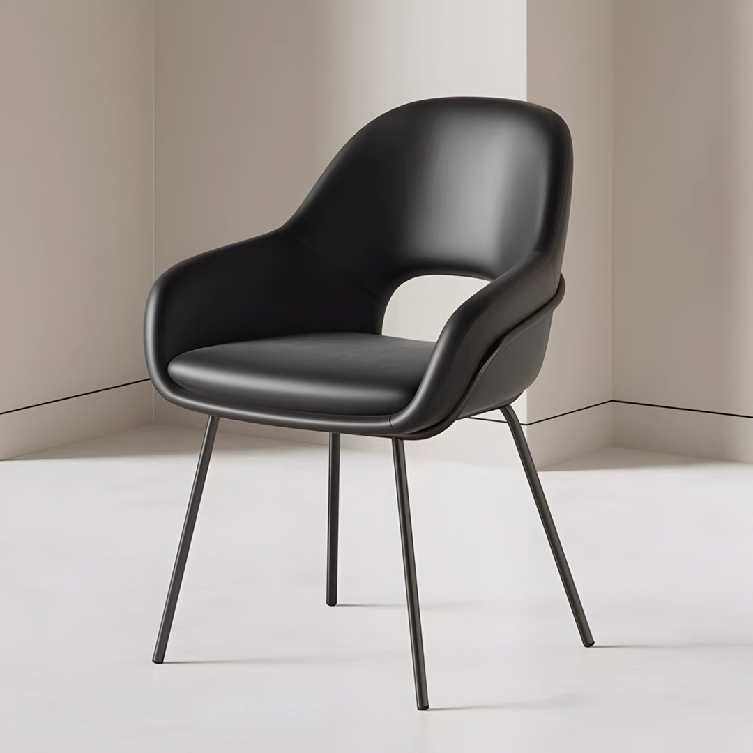 BRIAR Modern Minimalist Leather Dining Chair