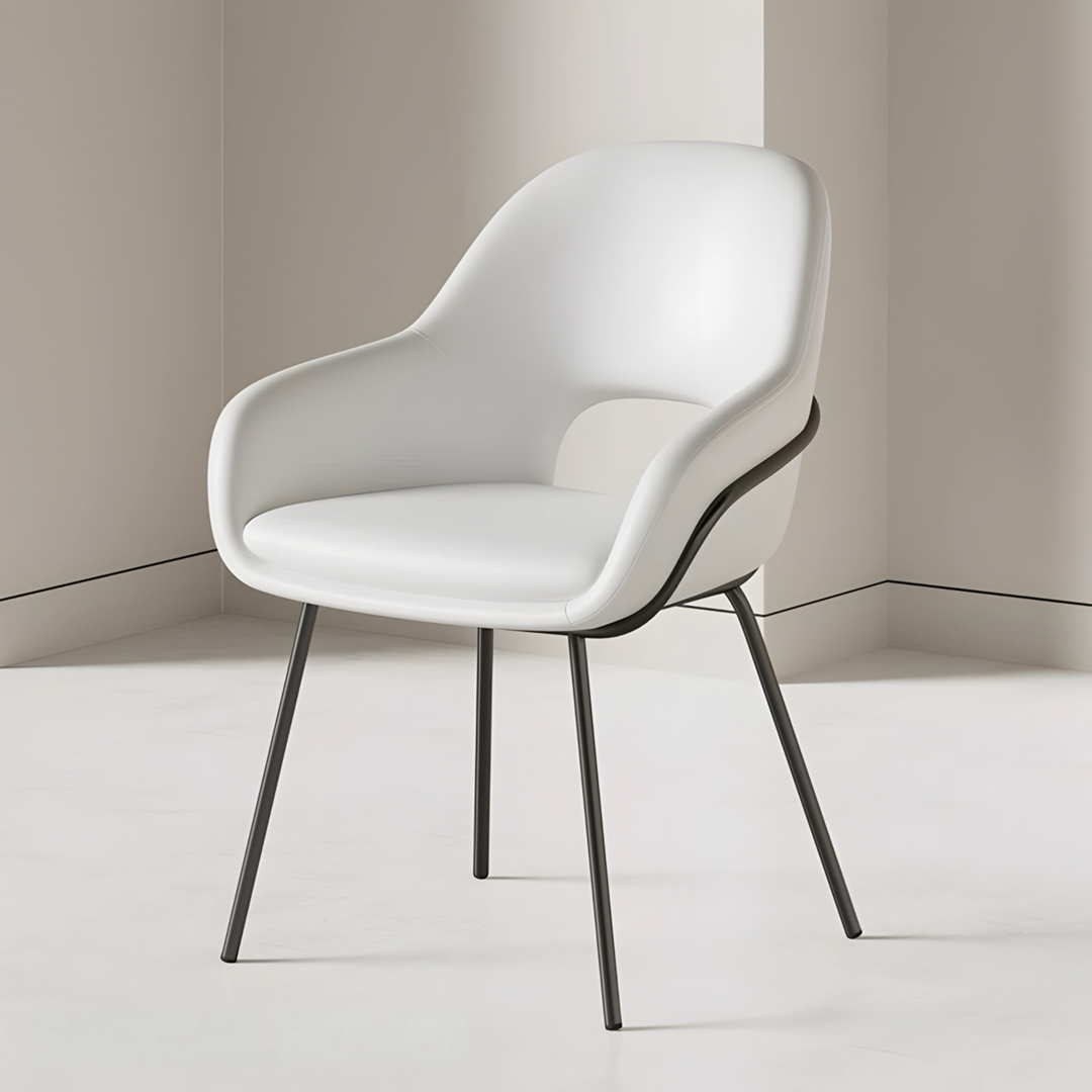 BRIAR Modern Minimalist Leather Dining Chair