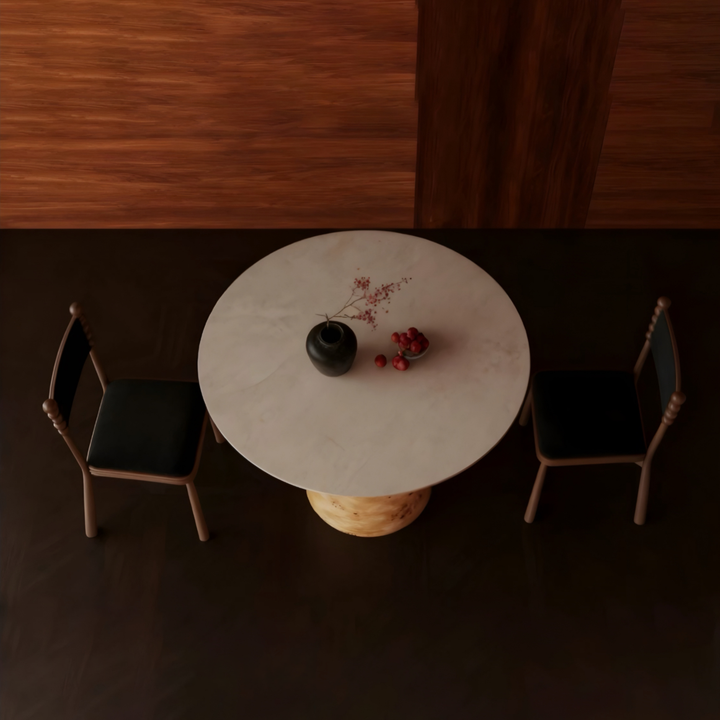 STRATARA Travertine Sintered Stone Dining Table - Cassa Haus Singapore