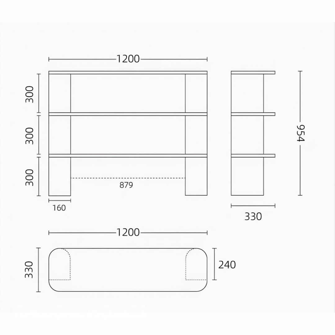 TRIOLA Modern Display Shelf
