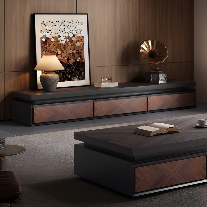 SOLENZA Modern TV Console and Coffee Table Set