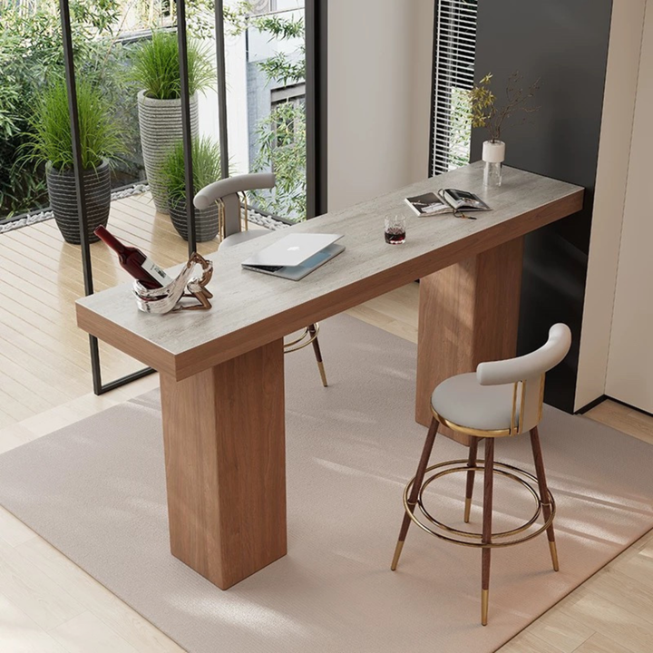 MONTERA Modern Travertine Bar Table