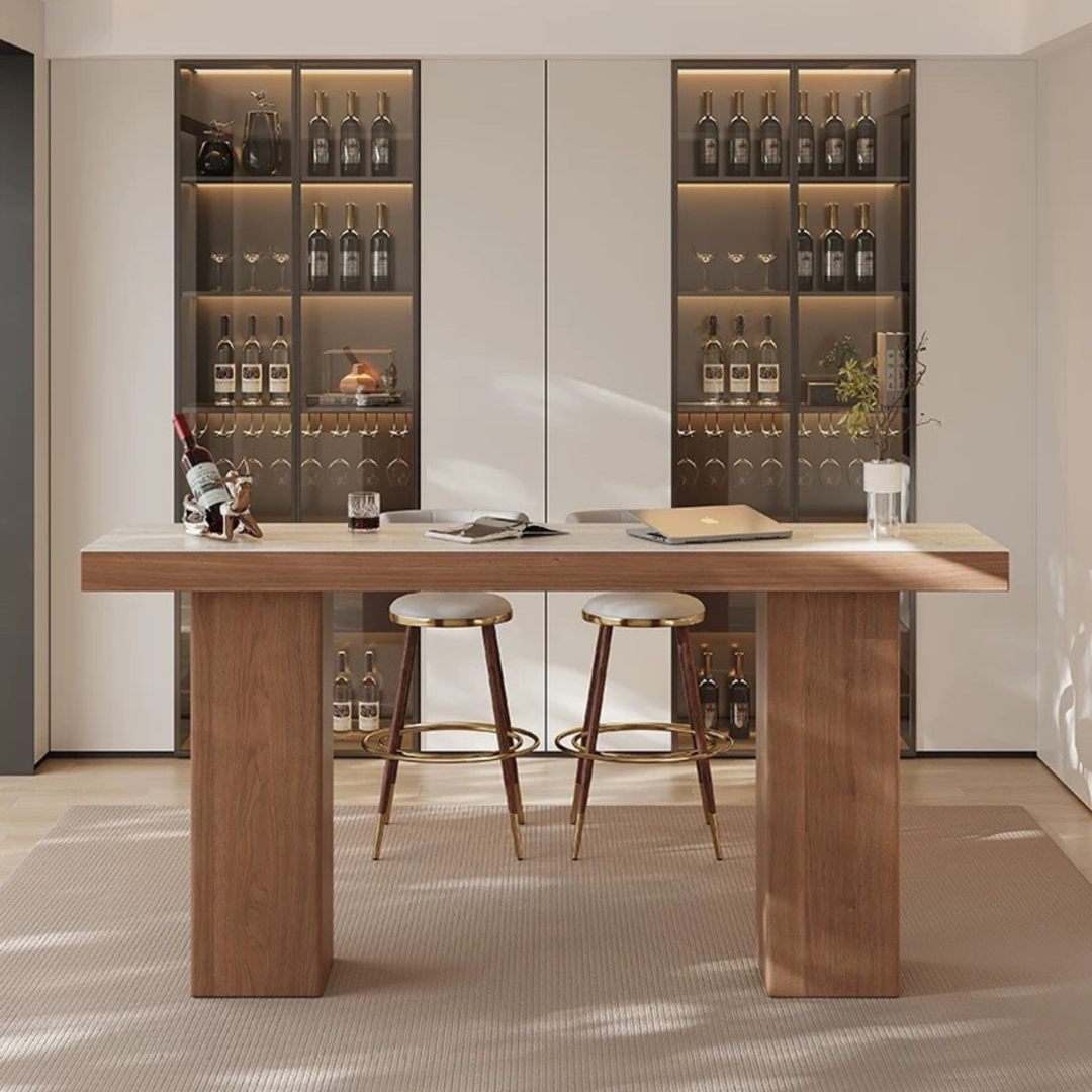 MONTERA Modern Travertine Bar Table