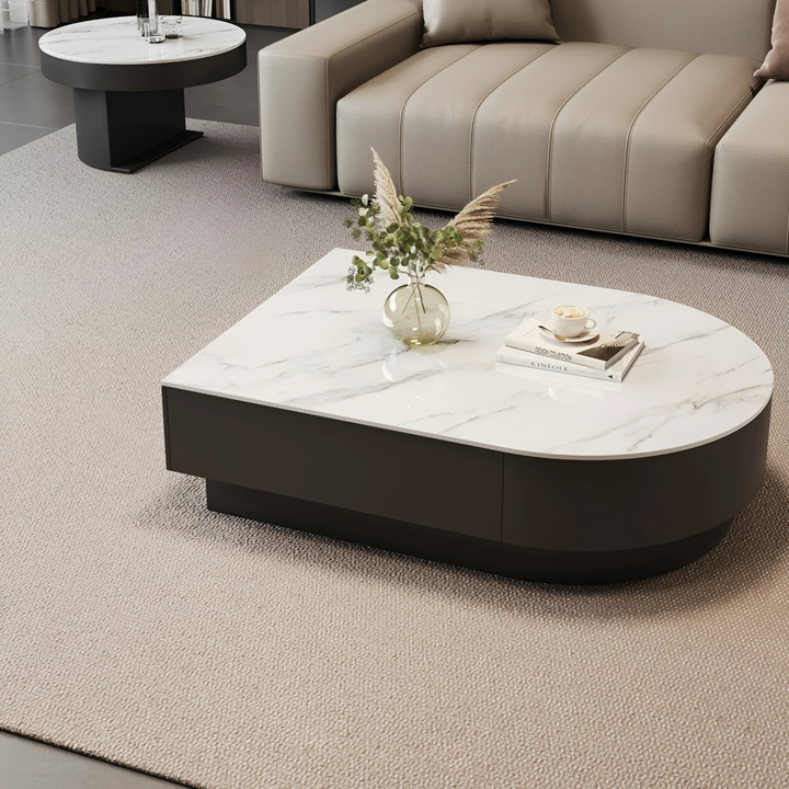 DANIEL Modern Sintered Stone Retractable Coffee Table Set