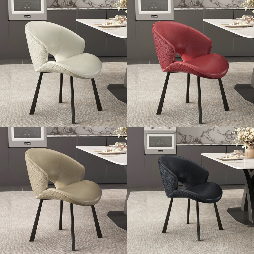 CALVION Modern Scratch Proof Leather Dining Chair - Cassa Haus Singapore
