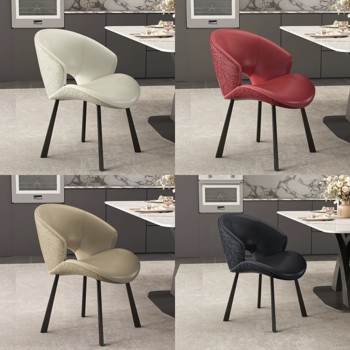 CALVION Modern Scratch Proof Leather Dining Chair - Cassa Haus Singapore