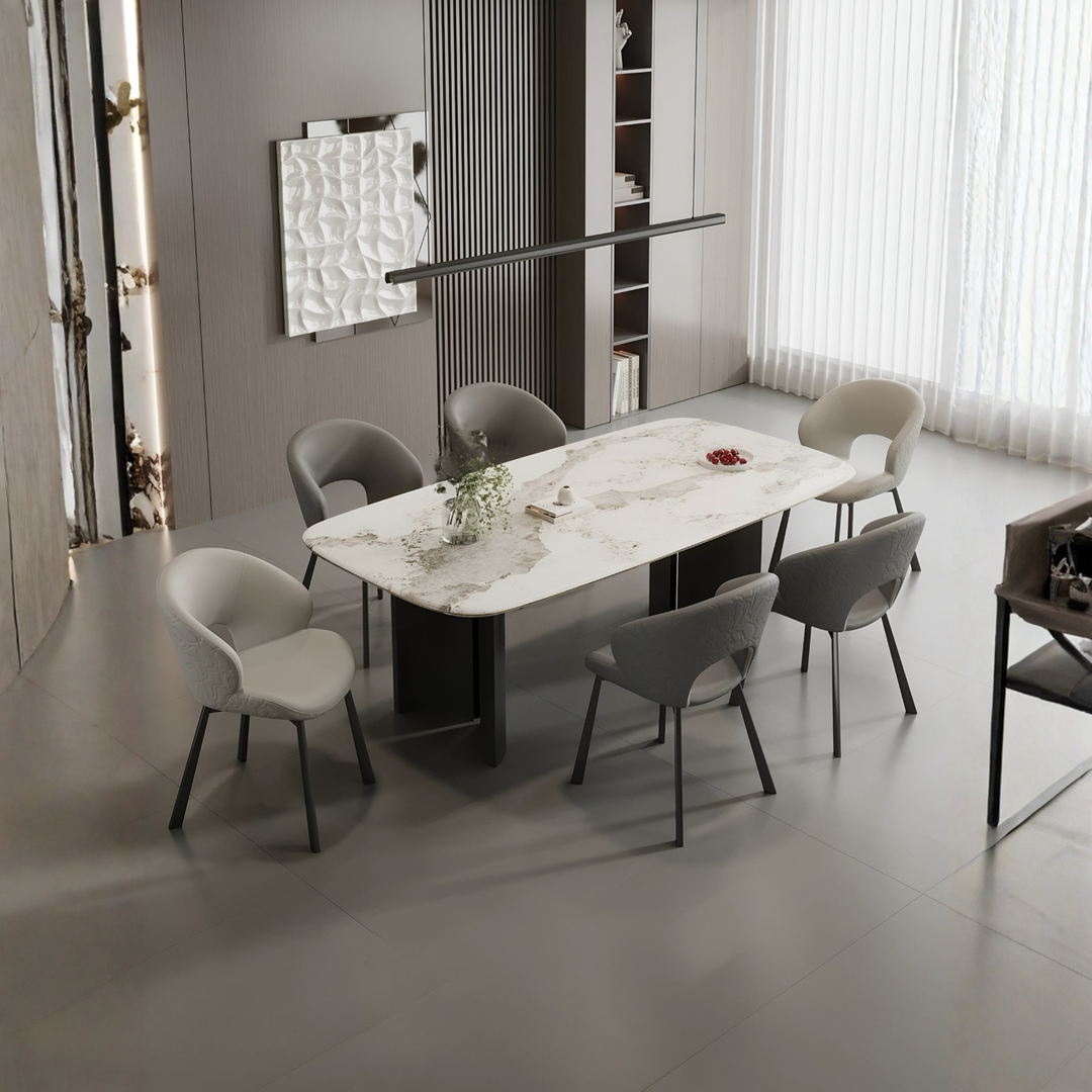 CALVION Modern Scratch Proof Leather Dining Chair - Cassa Haus Singapore