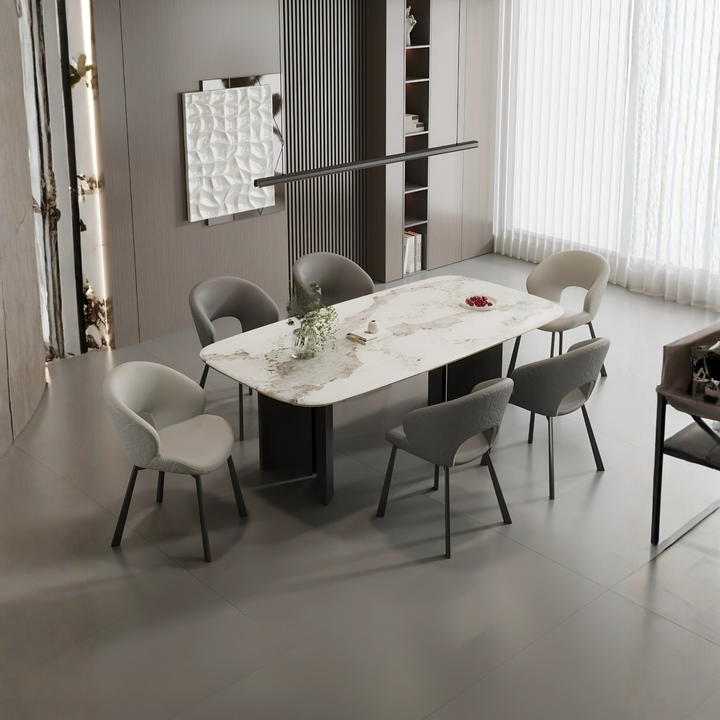 CALVION Modern Scratch Proof Leather Dining Chair - Cassa Haus Singapore