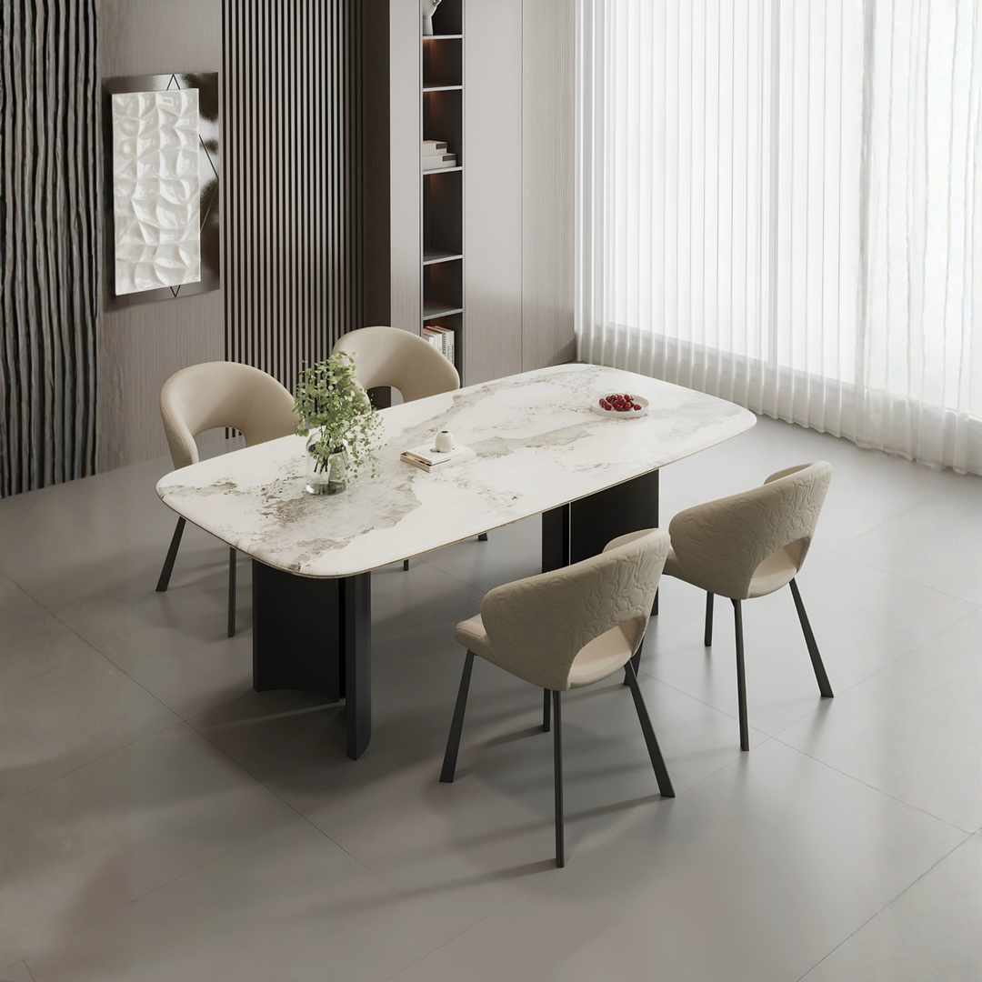 CALVION Modern Scratch Proof Leather Dining Chair - Cassa Haus Singapore