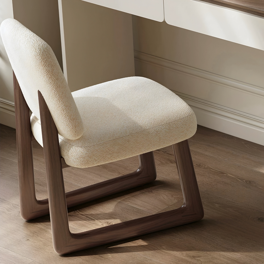 WALVESS Modern Walnut Vanity Table