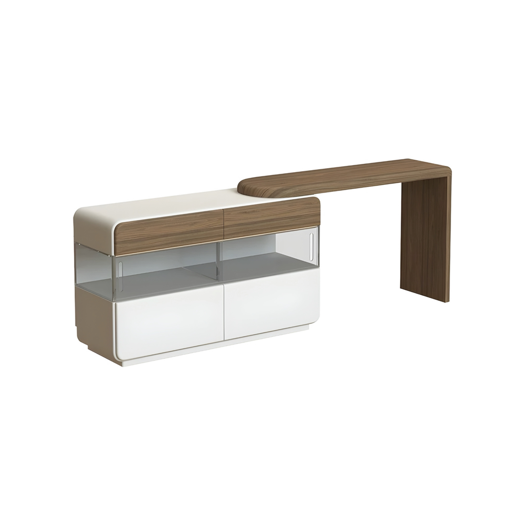 WALVESS Modern Walnut Vanity Table