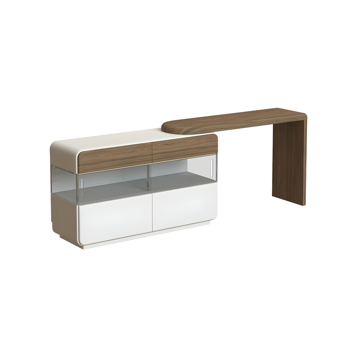 WALVESS Modern Walnut Vanity Table