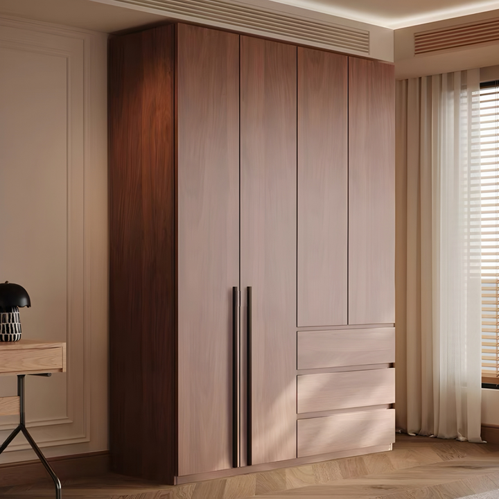 SEVRIC Modern Walnut Wardrobe