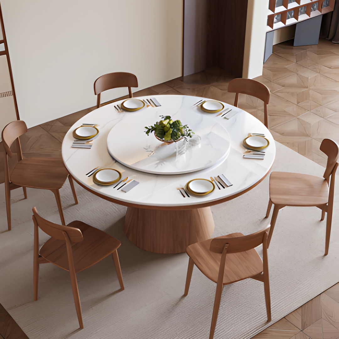 CONVIVIA Solid Wood Round Dining Table