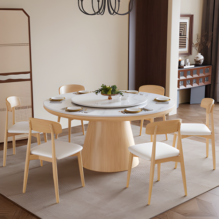 CONVIVIA Solid Wood Round Dining Table