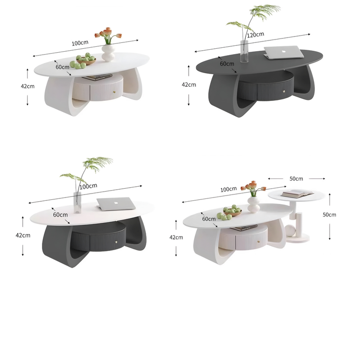 MONTARA Modern Oval Coffee Table