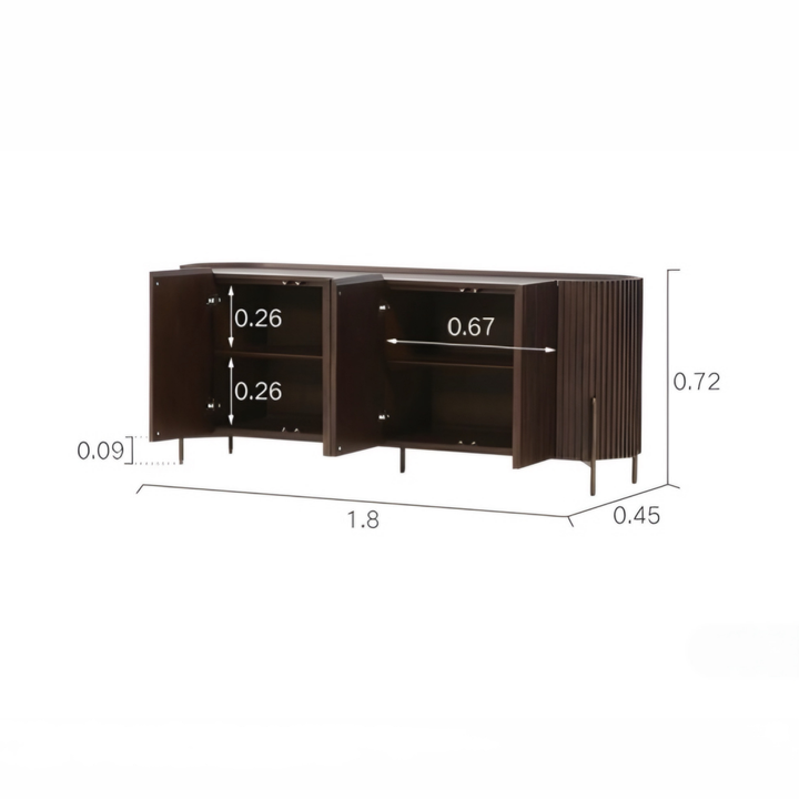 NORDENZA Rustic Solid Wood Sideboard