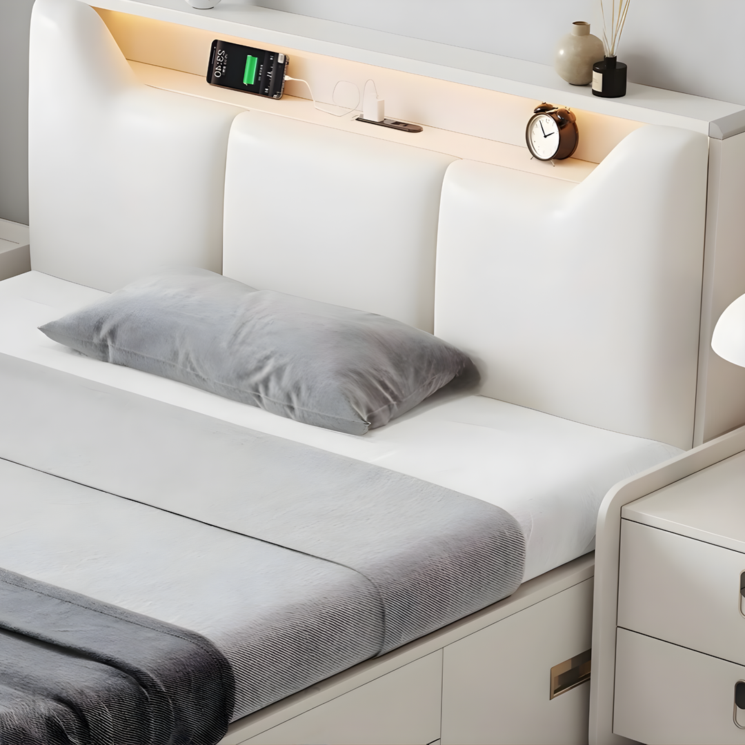 NIVARO Modern Storage Bedframe
