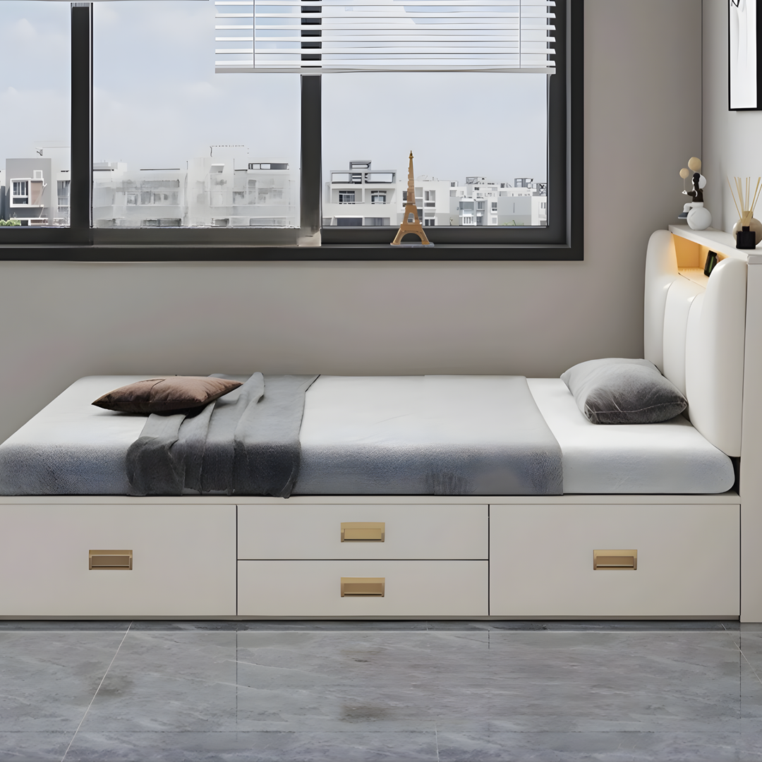 NIVARO Modern Storage Bedframe