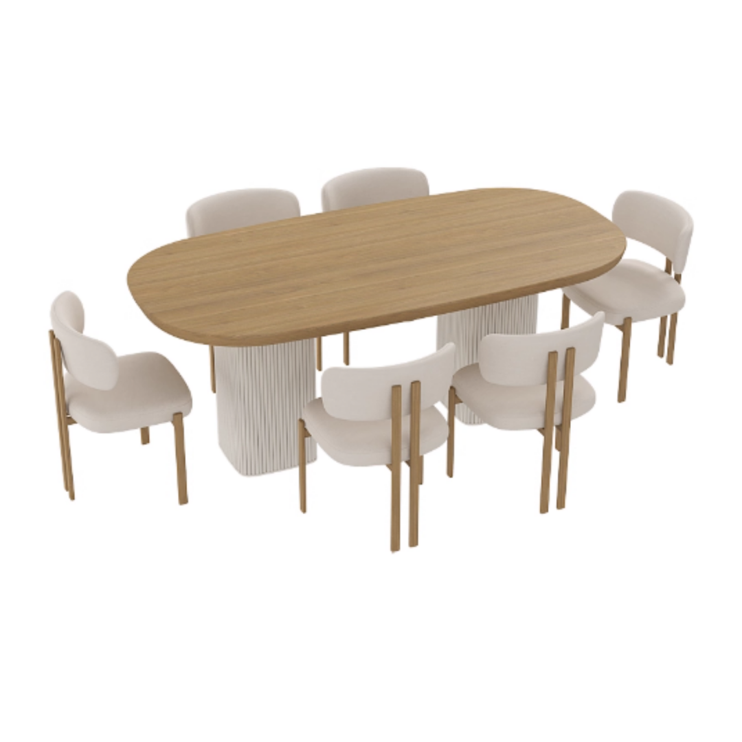 BAYNE Modern Solid Wood Dining Table