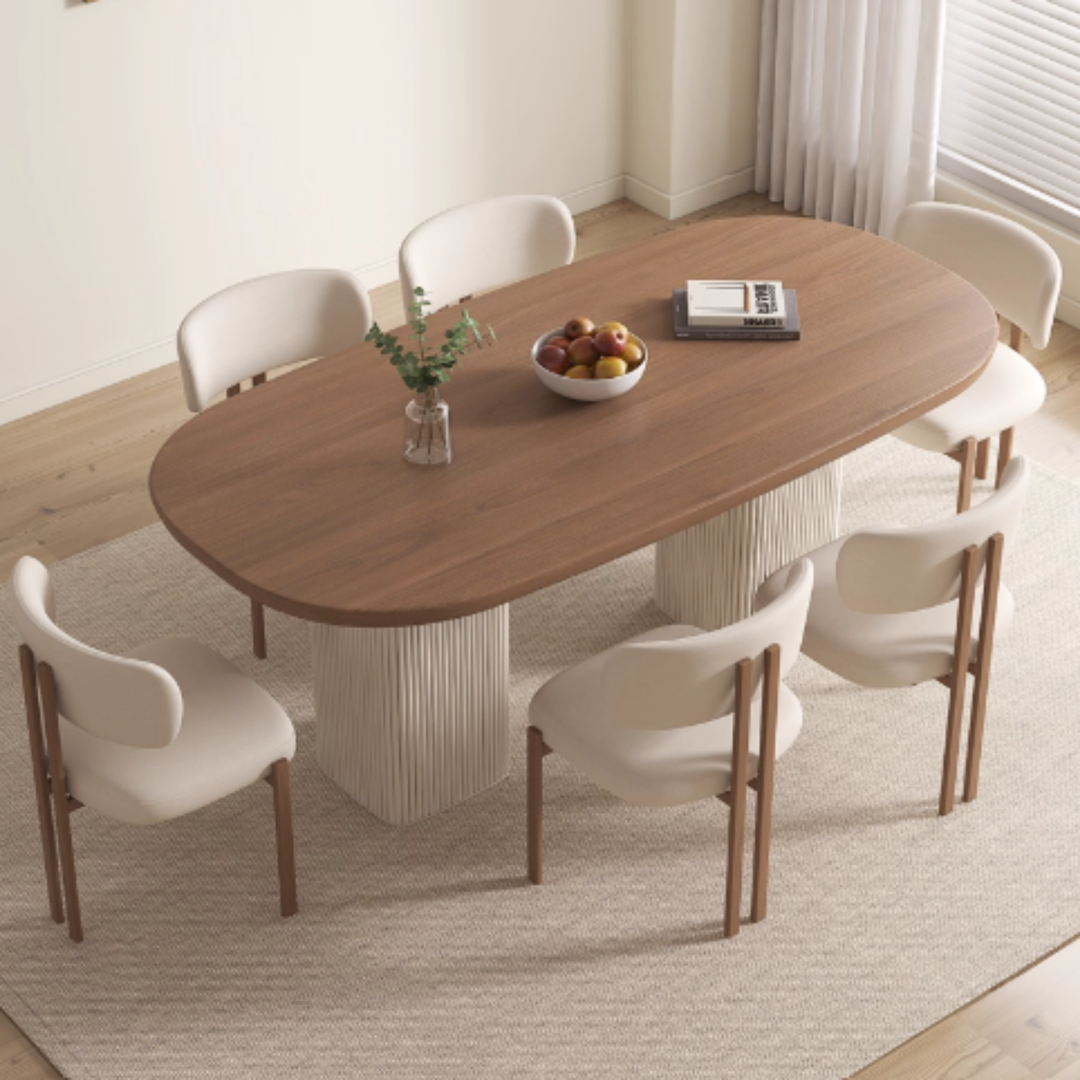 BAYNE Modern Solid Wood Dining Table