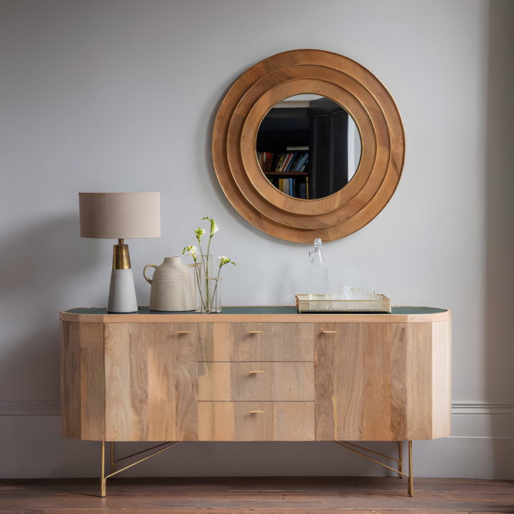 CALDREVANE Modern Round Wall Mirror