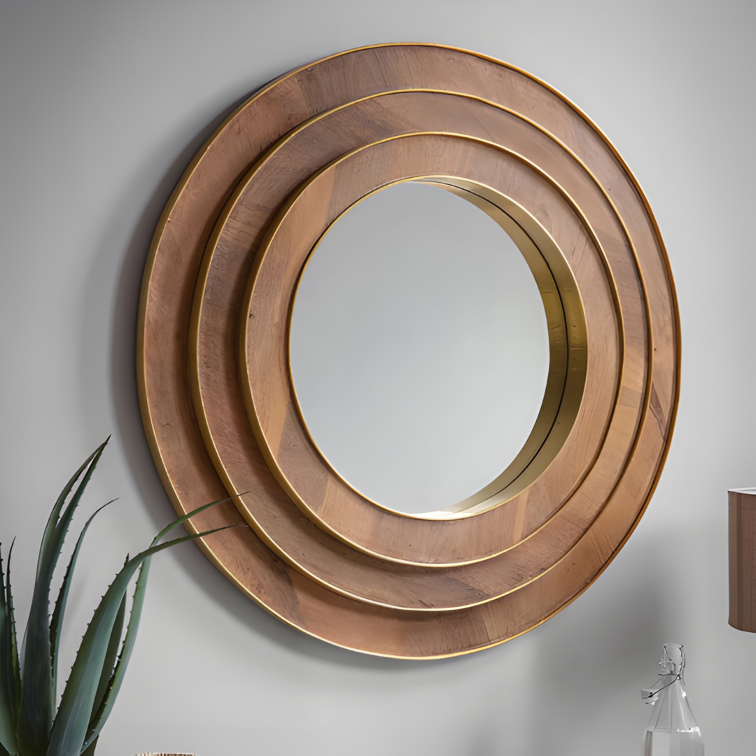 CALDREVANE Modern Round Wall Mirror