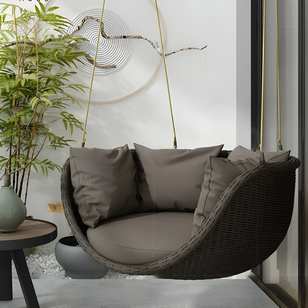 ZAYQORIN Modern Rattan Swing Chair