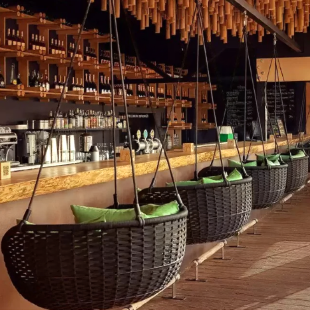 ZAYQORIN Modern Rattan Swing Chair