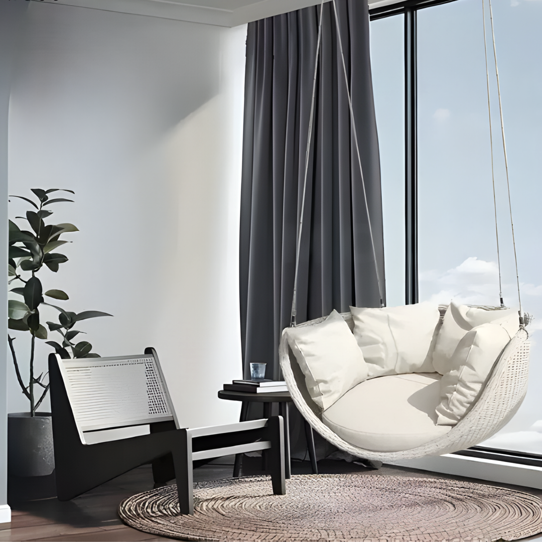 ZAYQORIN Modern Rattan Swing Chair
