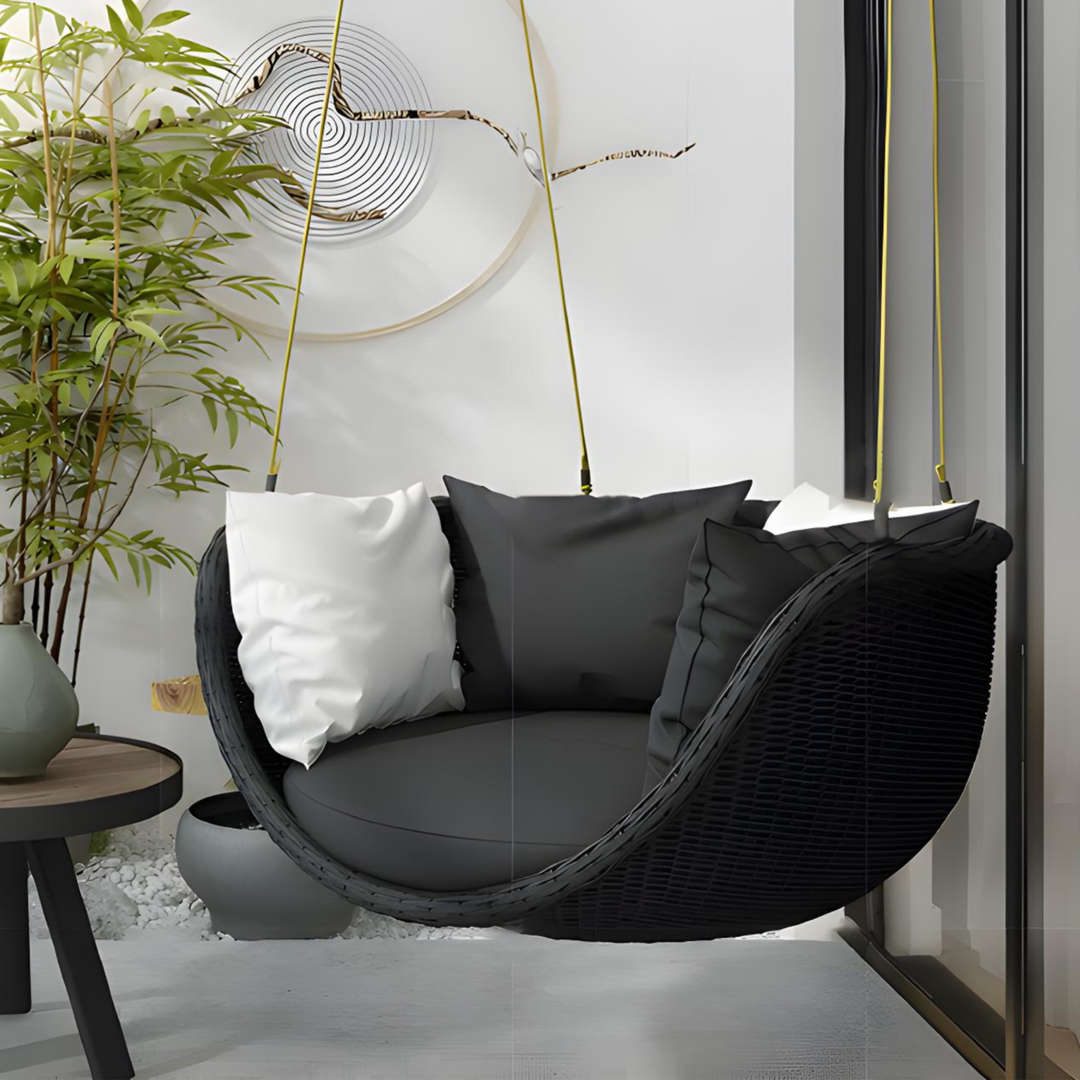 ZAYQORIN Modern Rattan Swing Chair