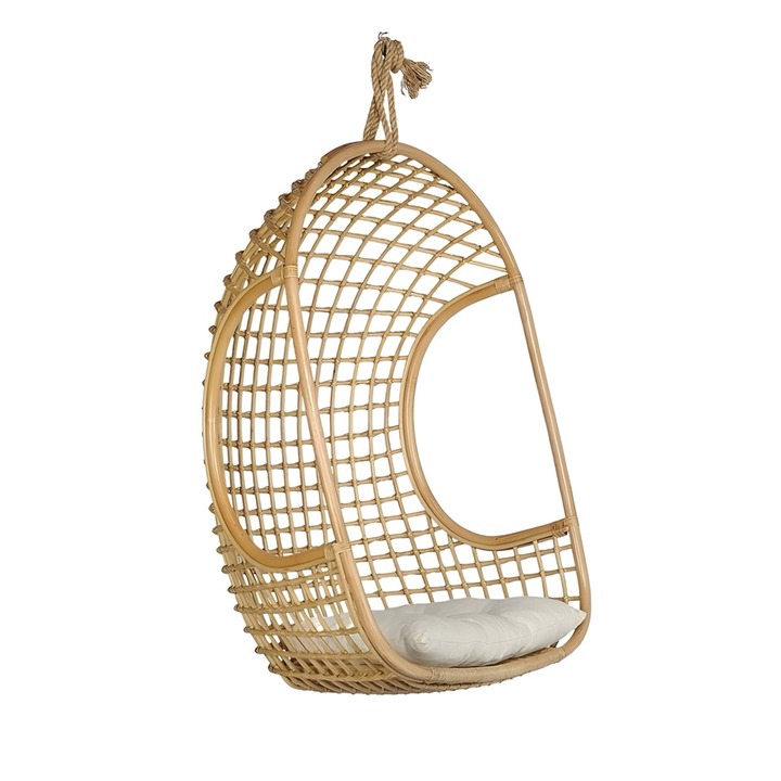 VAREQ Rustic Rattan Swing Chair