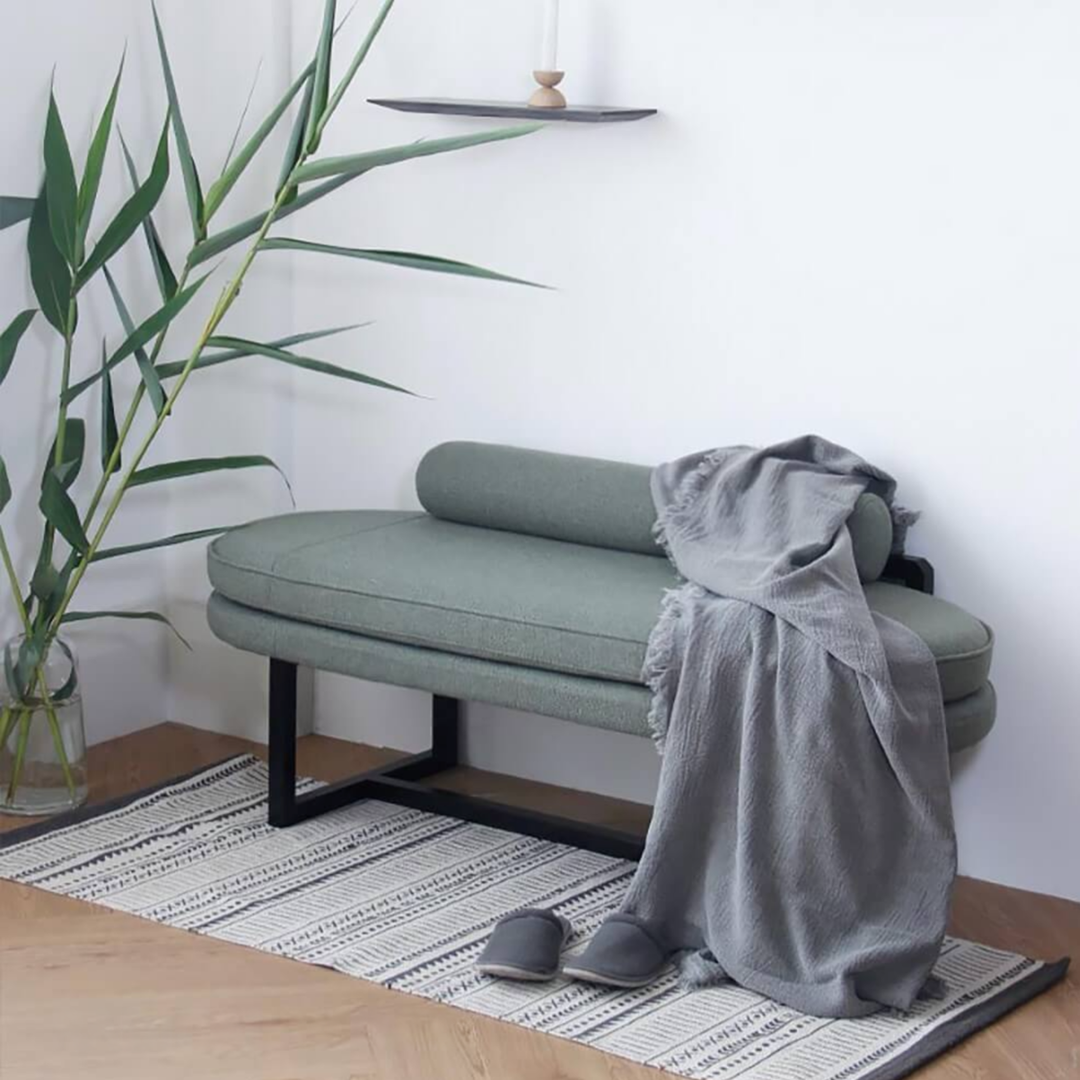CALVET Modern Fabric Ottoman