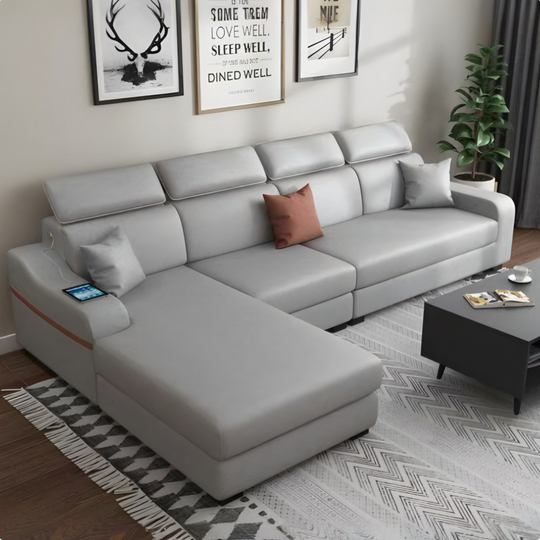 MINKI Modern Faux Leather Sofa - Cassa Haus Singapore